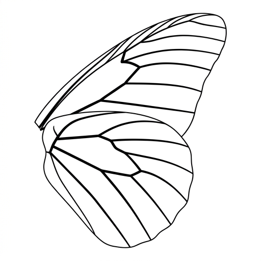 Diagram showing the structure of a butterfly wing, made of chitinous veins and membrane.